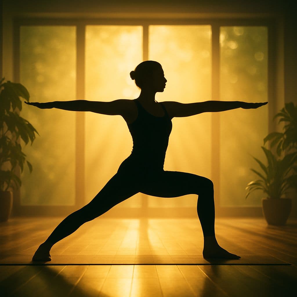 Yoga pratiği yapan eğitmen